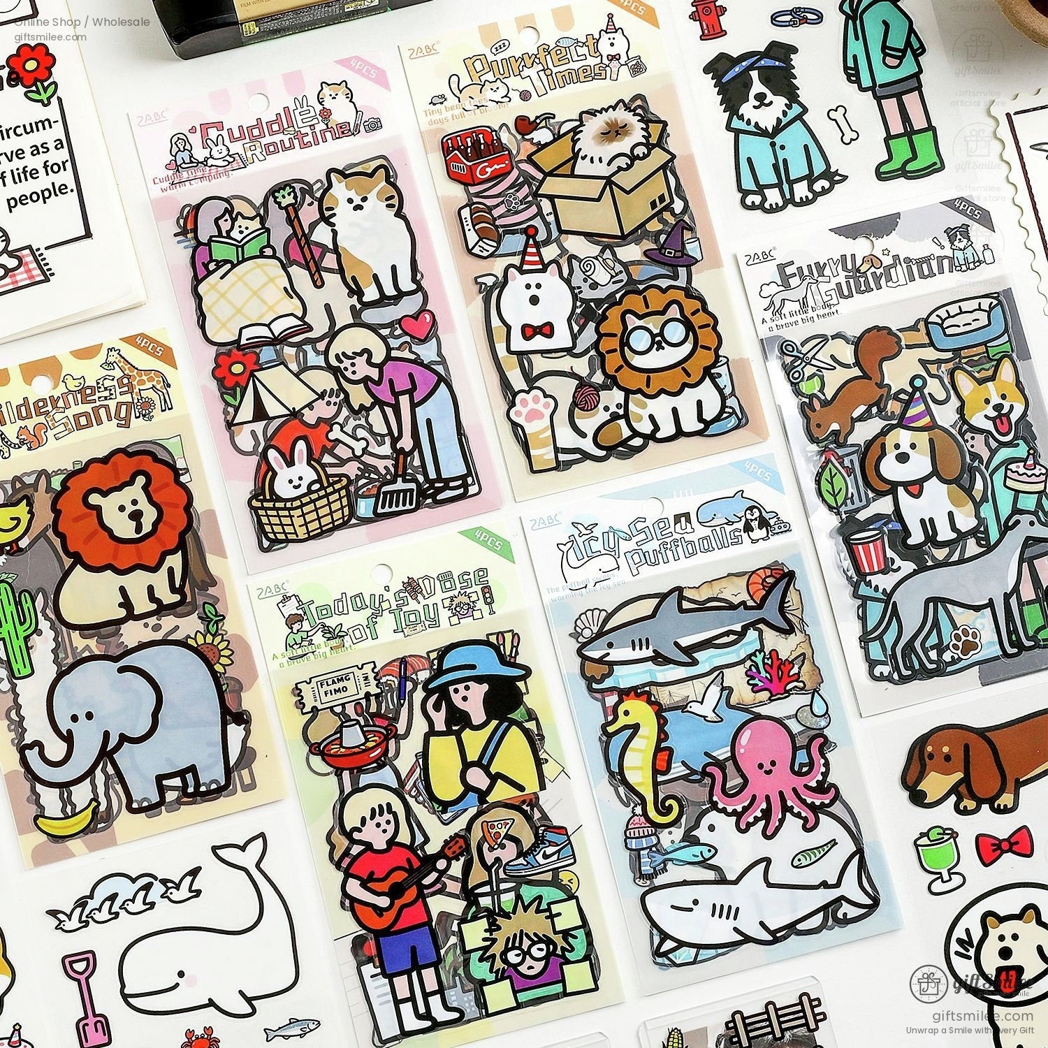 Large Cartoon Assortment Sticker Sheets | KS-SA-4386