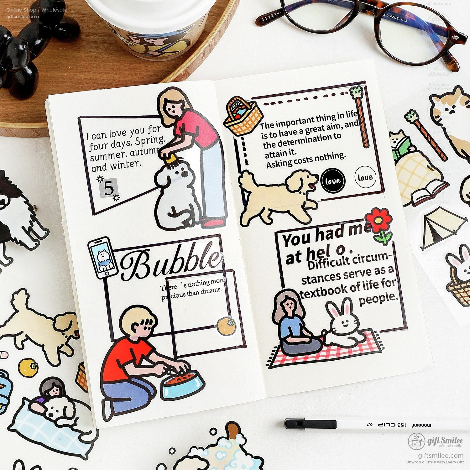 Large Cartoon Assortment Sticker Sheets | KS-SA-4386