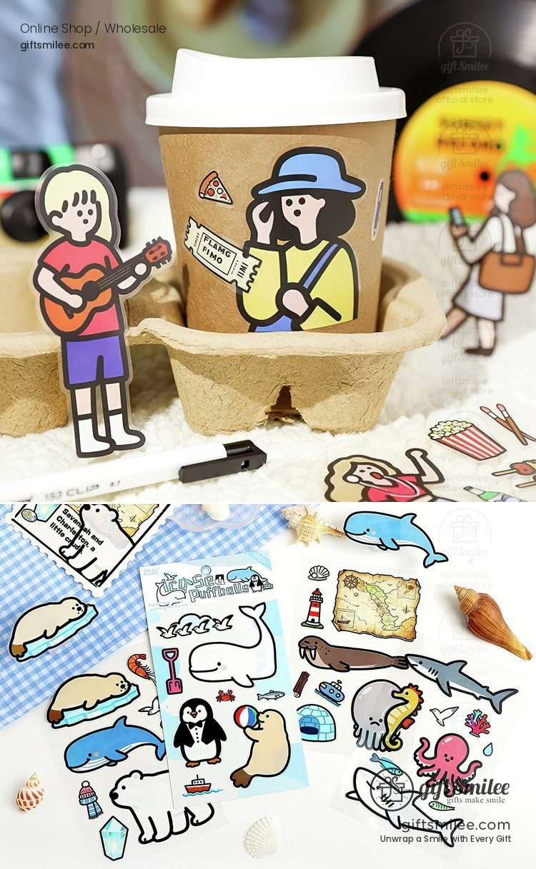 Large Cartoon Assortment Sticker Sheets | KS-SA-4386