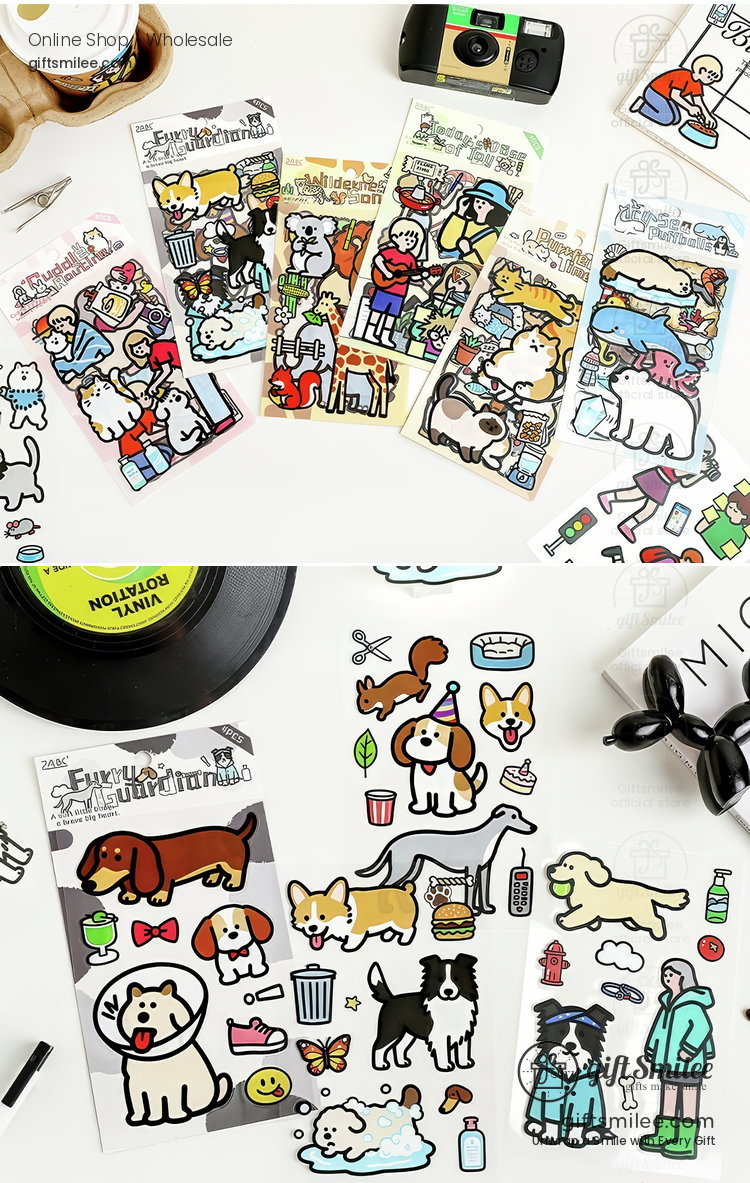 Large Cartoon Assortment Sticker Sheets | KS-SA-4386