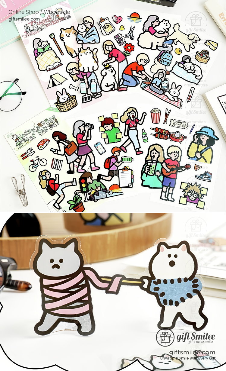 Large Cartoon Assortment Sticker Sheets | KS-SA-4386