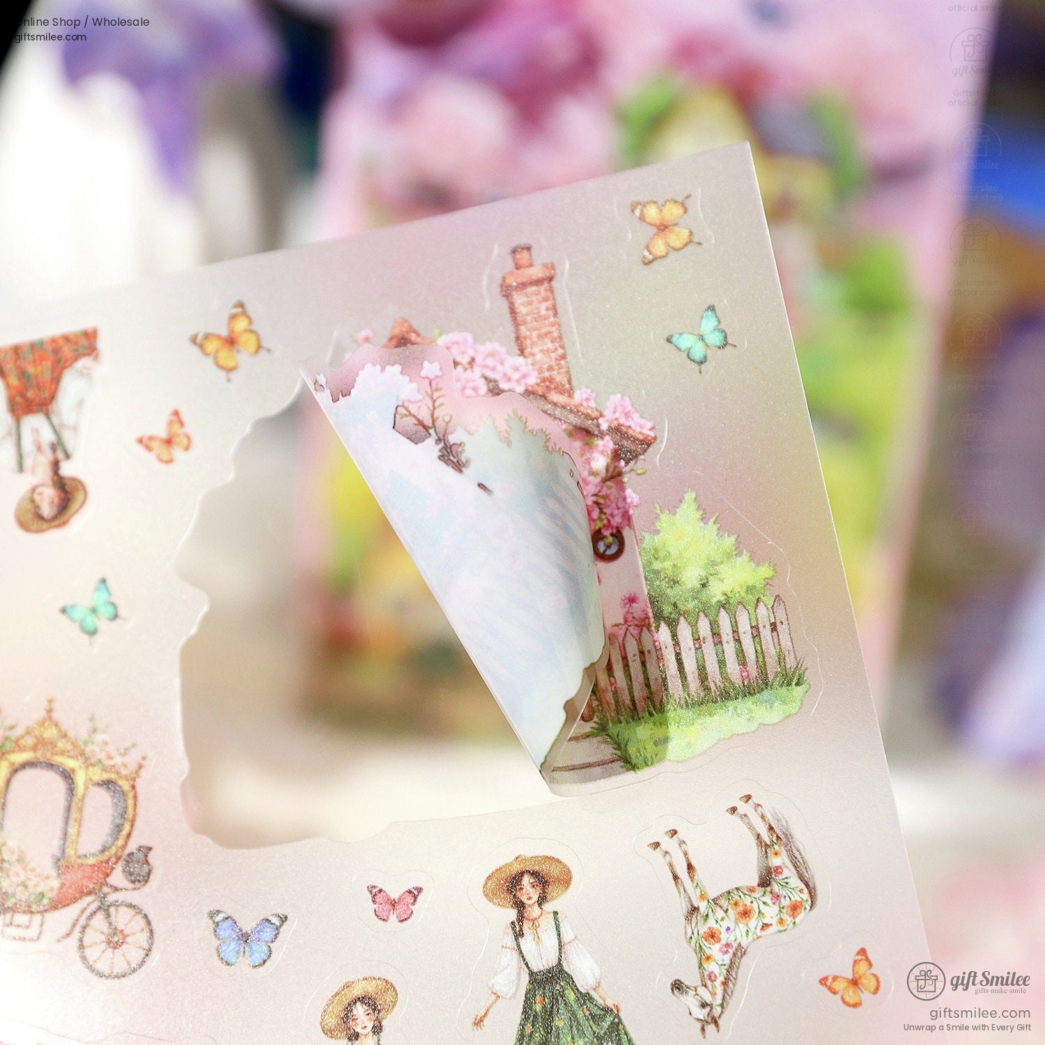 Layerable Die‑Cut Watercolor Scenery Scenery Sticker Set | KS-SA-4387