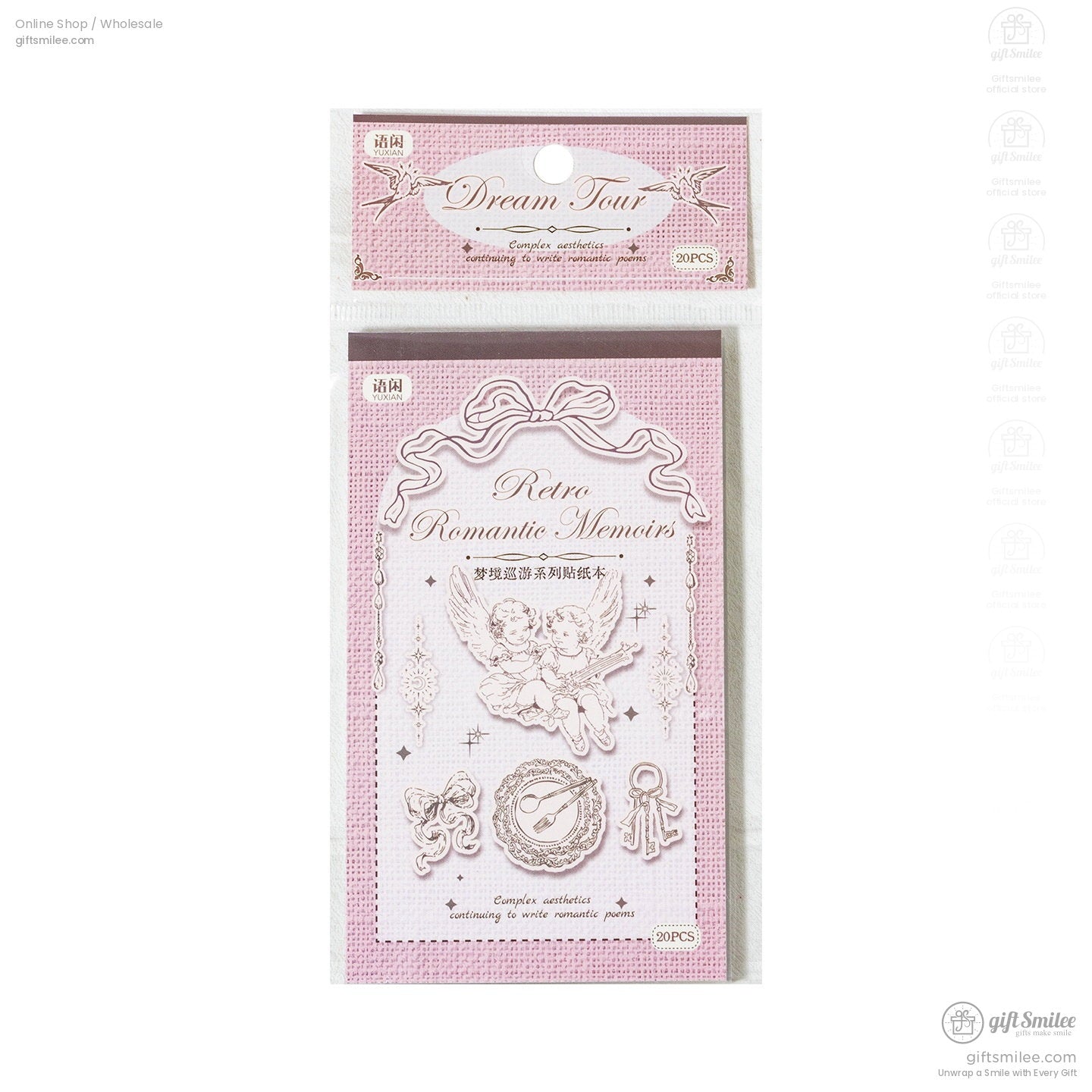 Dual-Material Kiss-Cut Vintage Line Art Sticker Book | KS-SA-4421