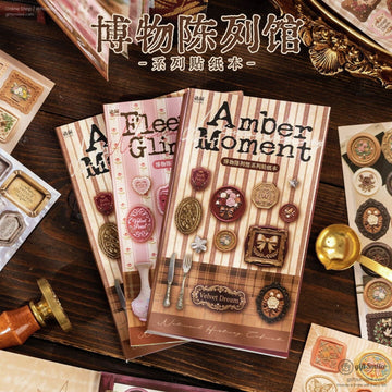 Coated Paper Die-Cut 3D Vintage Museum Sticker Book | KS-SA-4422