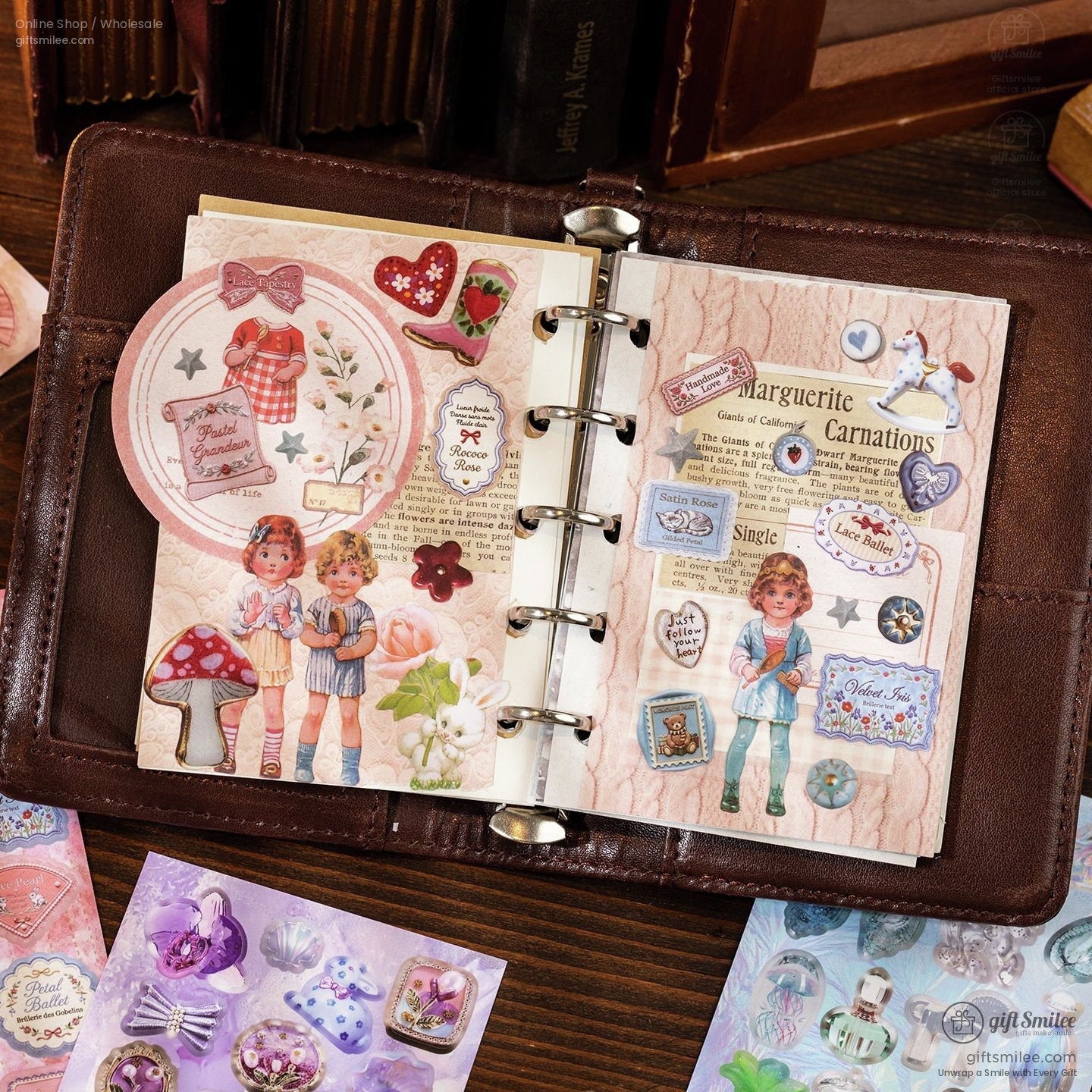 Coated Paper Die-Cut 3D Vintage Museum Sticker Book | KS-SA-4422