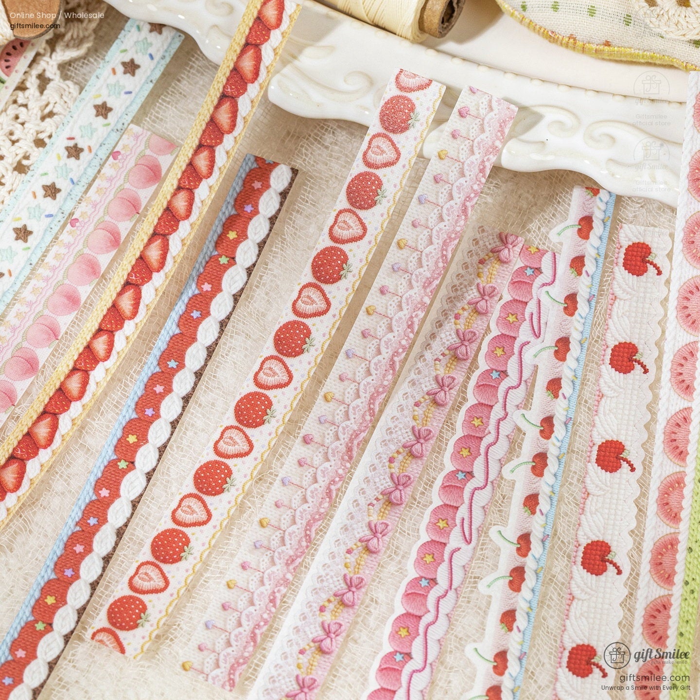 Knit Berry Lace Border 40Pcs Sticker Pack | KS-SA-4426