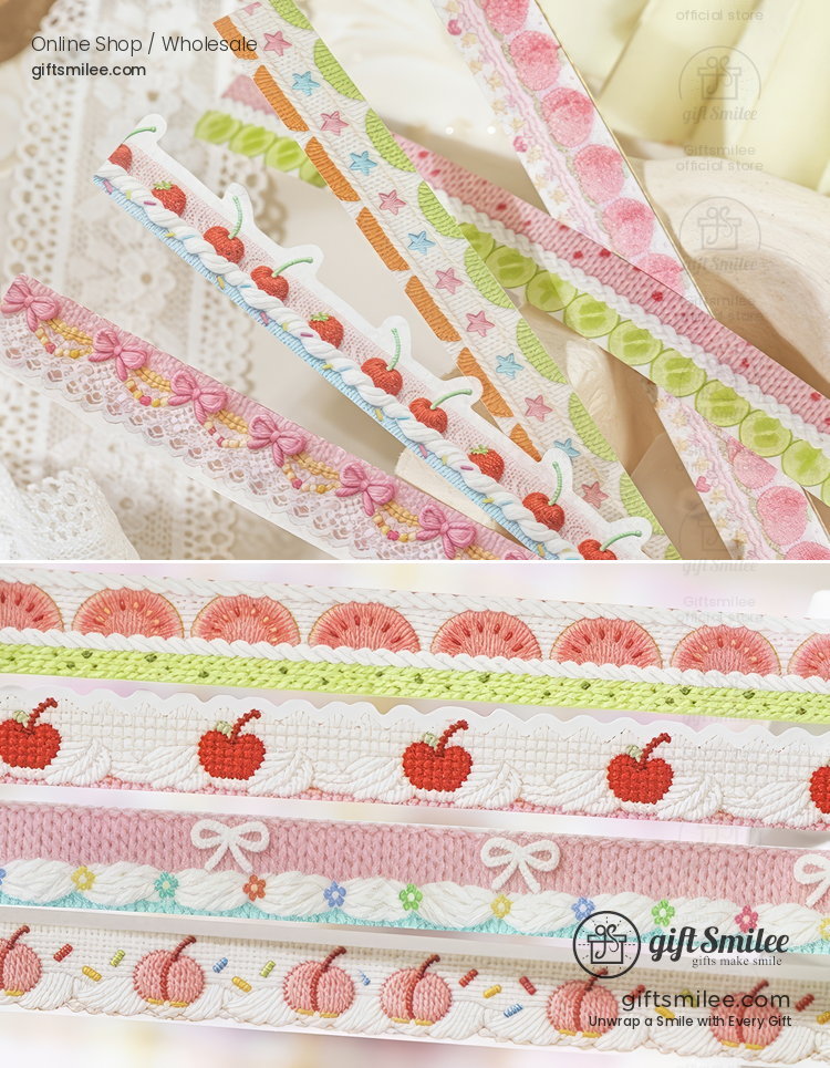 Knit Berry Lace Border 40Pcs Sticker Pack | KS-SA-4426