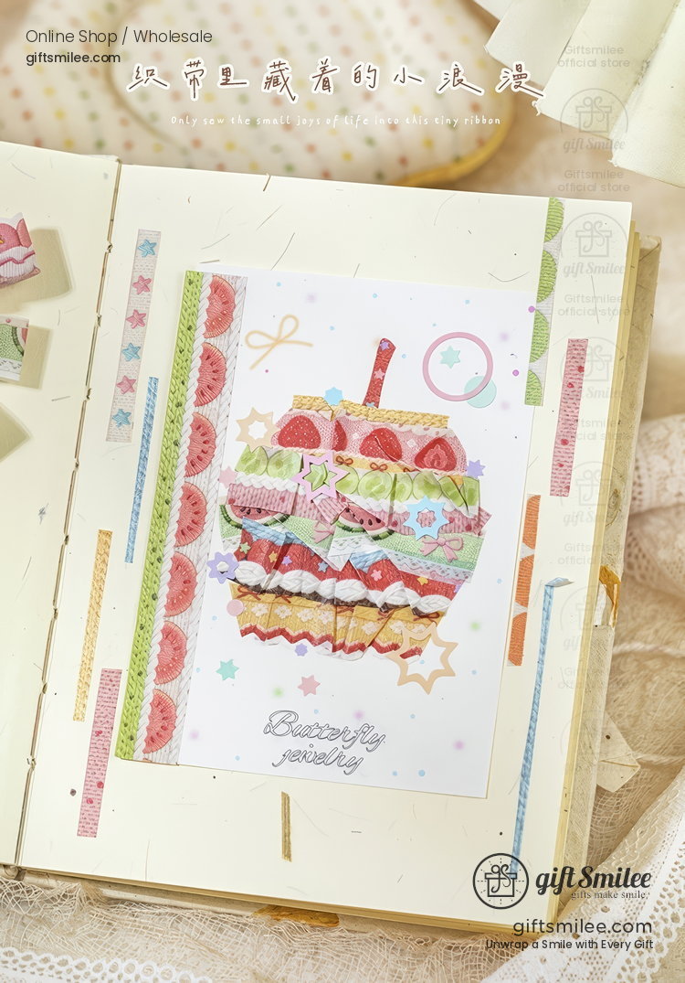 Knit Berry Lace Border 40Pcs Sticker Pack | KS-SA-4426