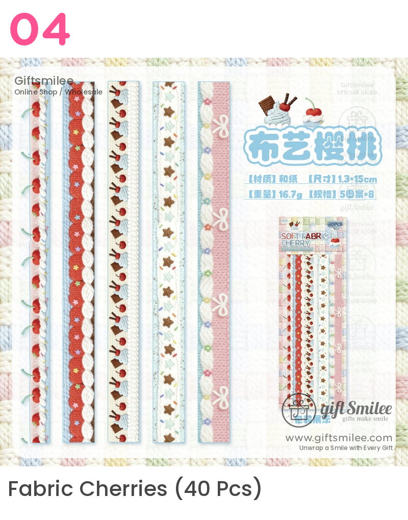 Knit Berry Lace Border 40Pcs Sticker Pack | KS-SA-4426