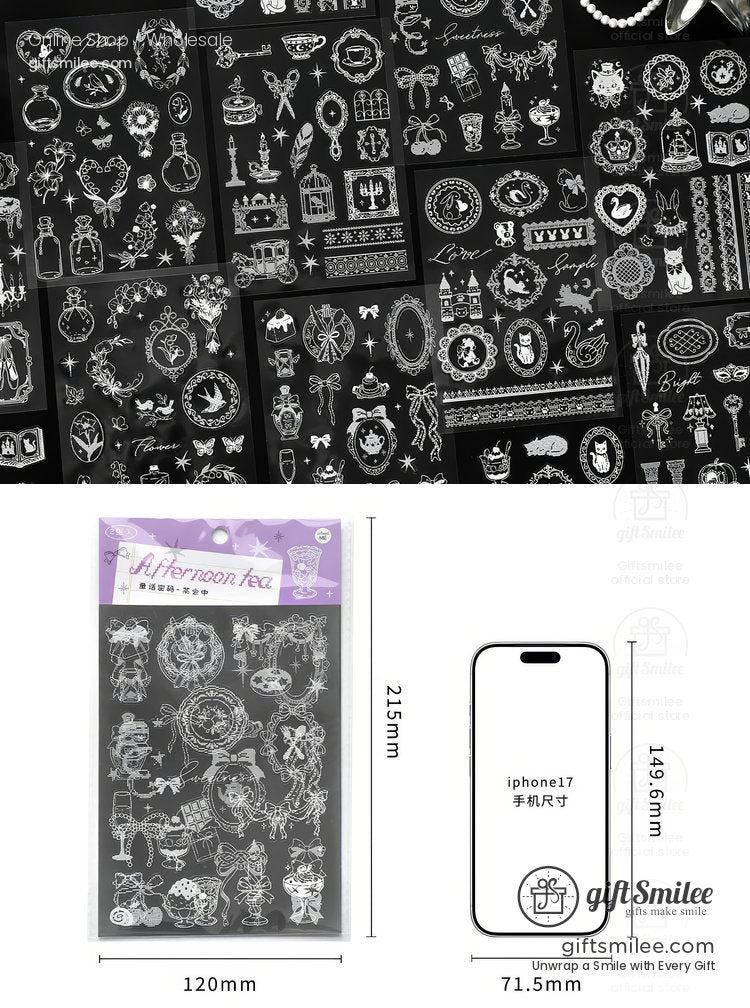Pre-Cut Transparent Pet Fairy Tale Motifs Decorative Stickers | KS-SA-4427