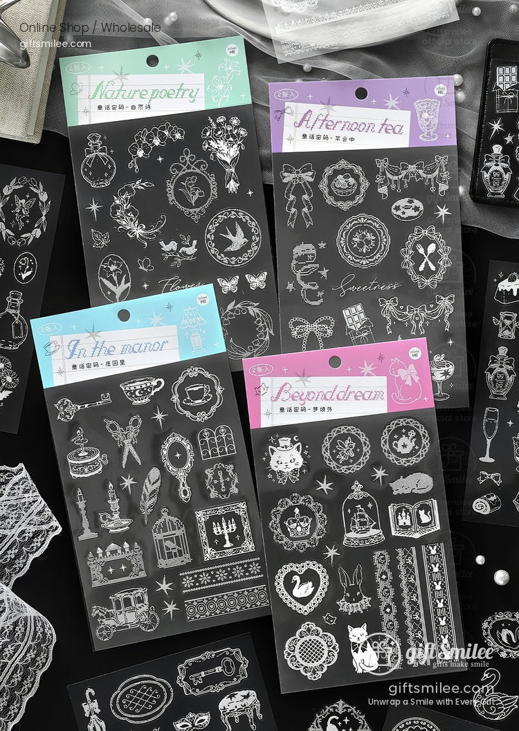 Pre-Cut Transparent Pet Fairy Tale Motifs Decorative Stickers | KS-SA-4427