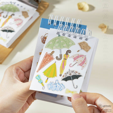 Spiral Bound Die-Cut Kawaii Daily Motifs Sticker Book | KS-SA-4428