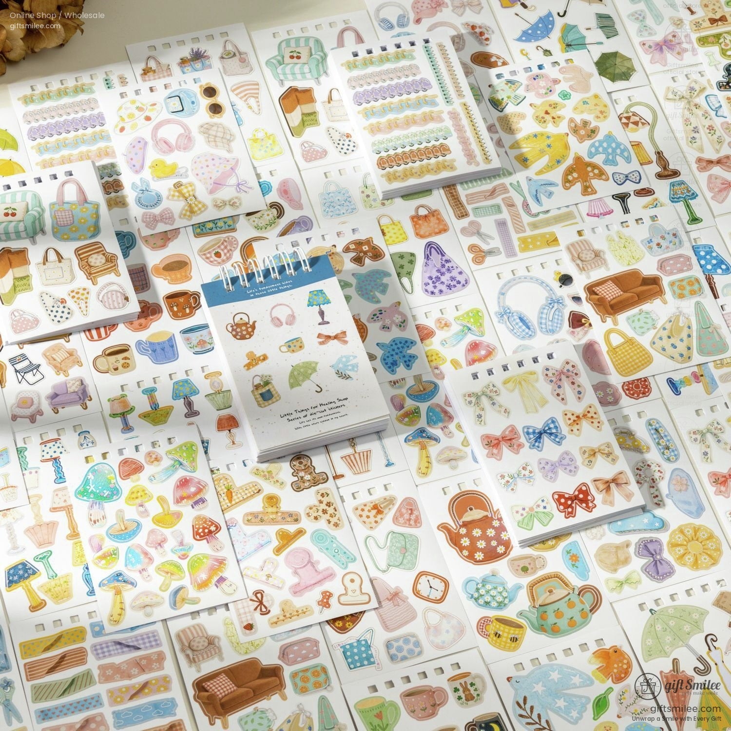 Spiral Bound Die-Cut Kawaii Daily Motifs Sticker Book | KS-SA-4428