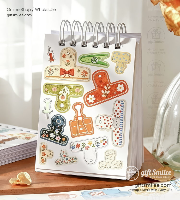 Spiral Bound Die-Cut Kawaii Daily Motifs Sticker Book | KS-SA-4428