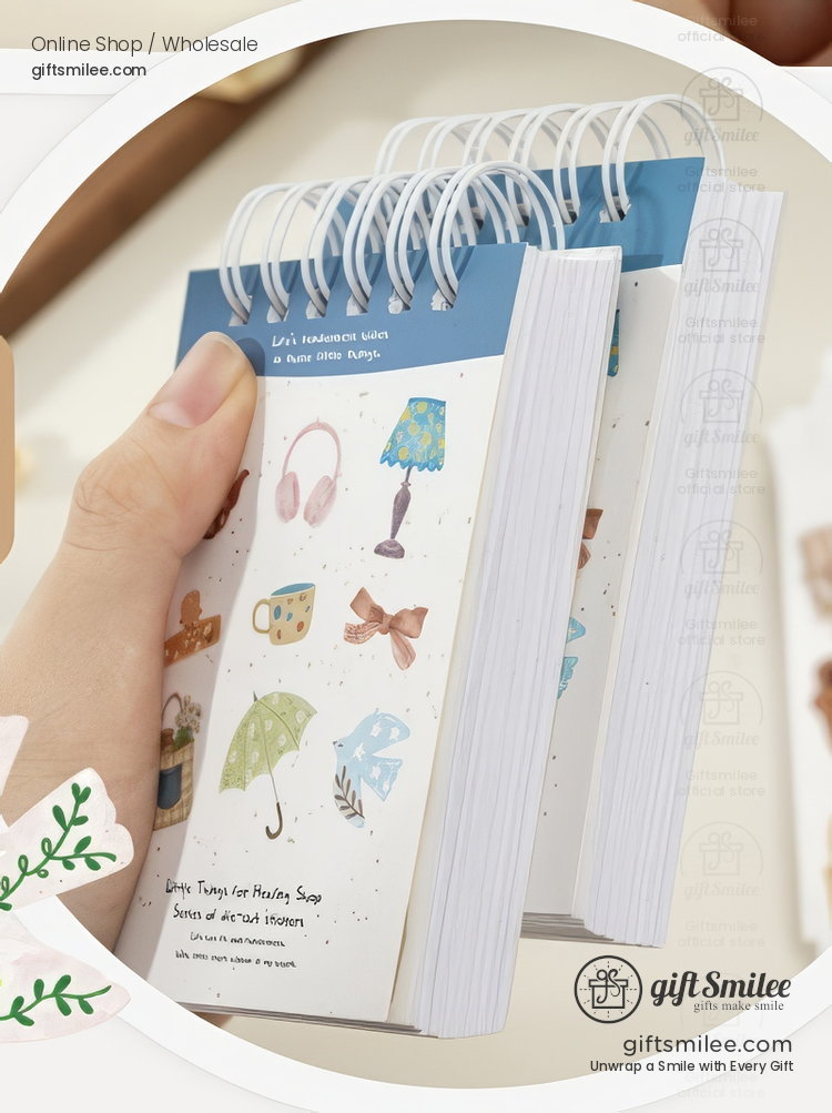 Spiral Bound Die-Cut Kawaii Daily Motifs Sticker Book | KS-SA-4428