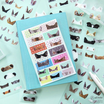 Pet Transparent Cute Animal Ears Decorative Stickers | KS-SA-4429