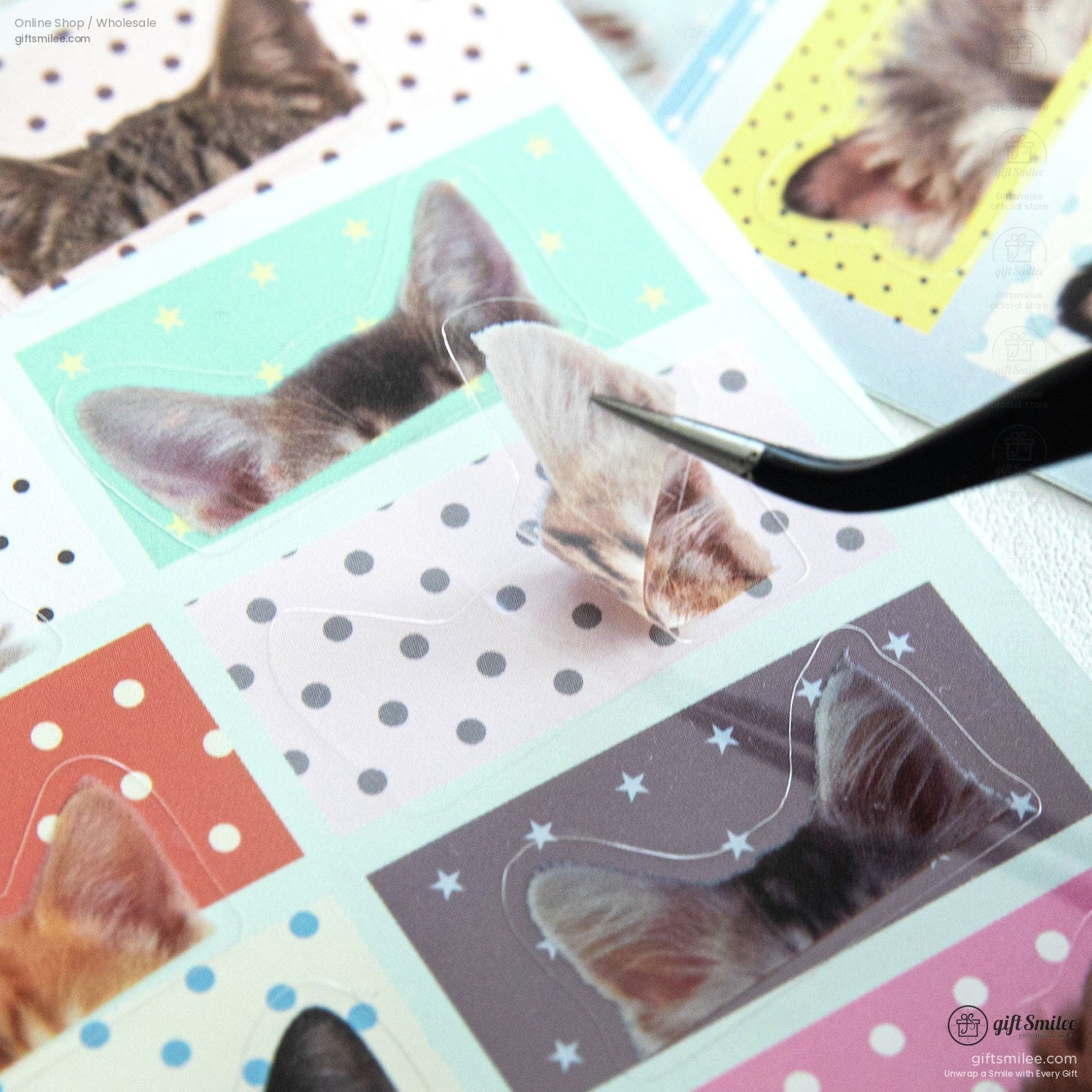 Pet Transparent Cute Animal Ears Decorative Stickers | KS-SA-4429