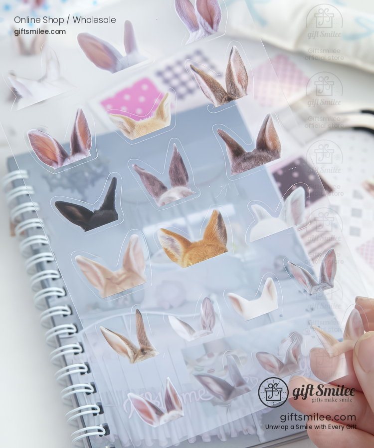 Pet Transparent Cute Animal Ears Decorative Stickers | KS-SA-4429