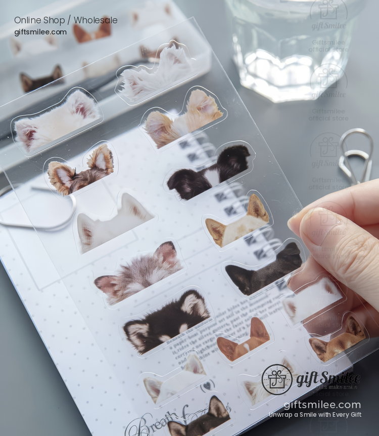 Pet Transparent Cute Animal Ears Decorative Stickers | KS-SA-4429