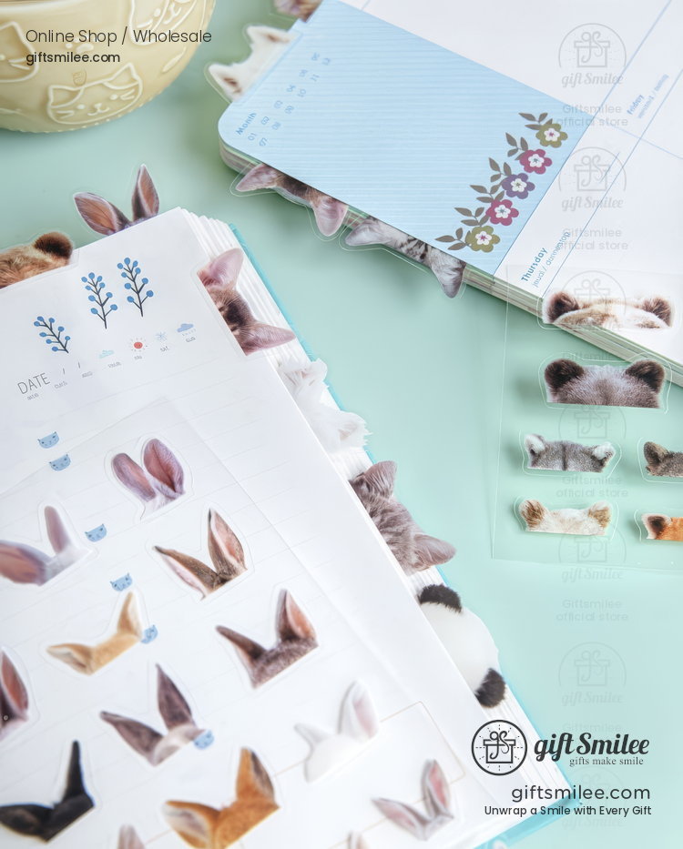 Pet Transparent Cute Animal Ears Decorative Stickers | KS-SA-4429