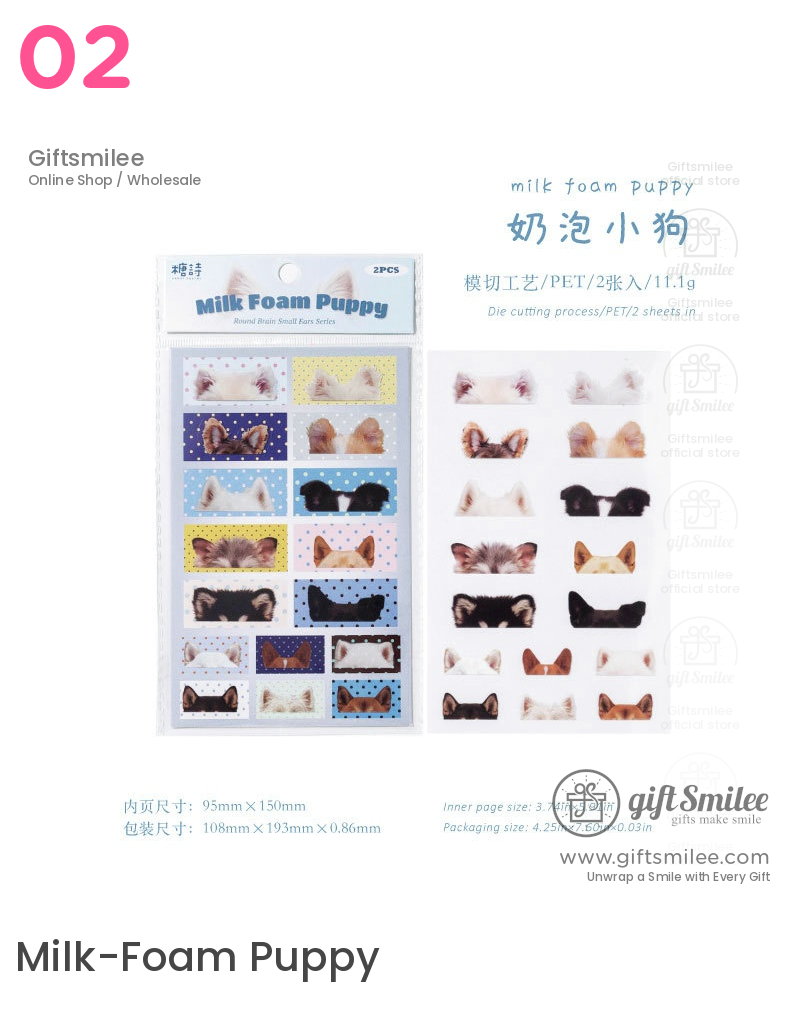 Pet Transparent Cute Animal Ears Decorative Stickers | KS-SA-4429