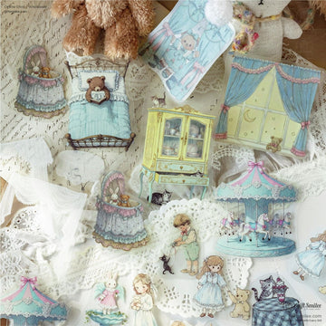 Dual-Material Vintage Fairy Tale Aesthetic Decorative Sticker Pack | KS-SA-4430