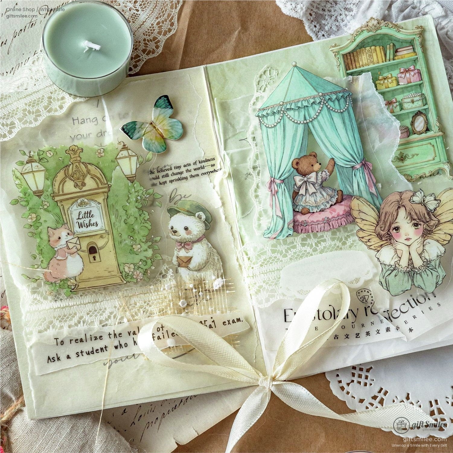 Dual-Material Vintage Fairy Tale Aesthetic Decorative Sticker Pack | KS-SA-4430