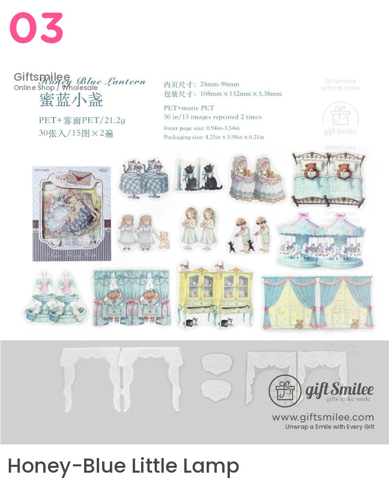 Dual-Material Vintage Fairy Tale Aesthetic Decorative Sticker Pack | KS-SA-4430