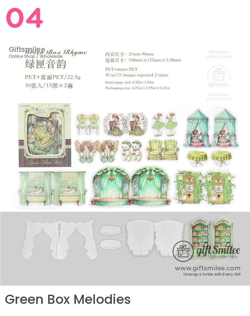 Dual-Material Vintage Fairy Tale Aesthetic Decorative Sticker Pack | KS-SA-4430