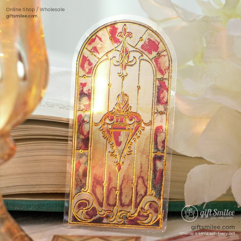 Transparent Gold-Foil Vintage Stained-Glass Sticker Pack | KS-SA-4431