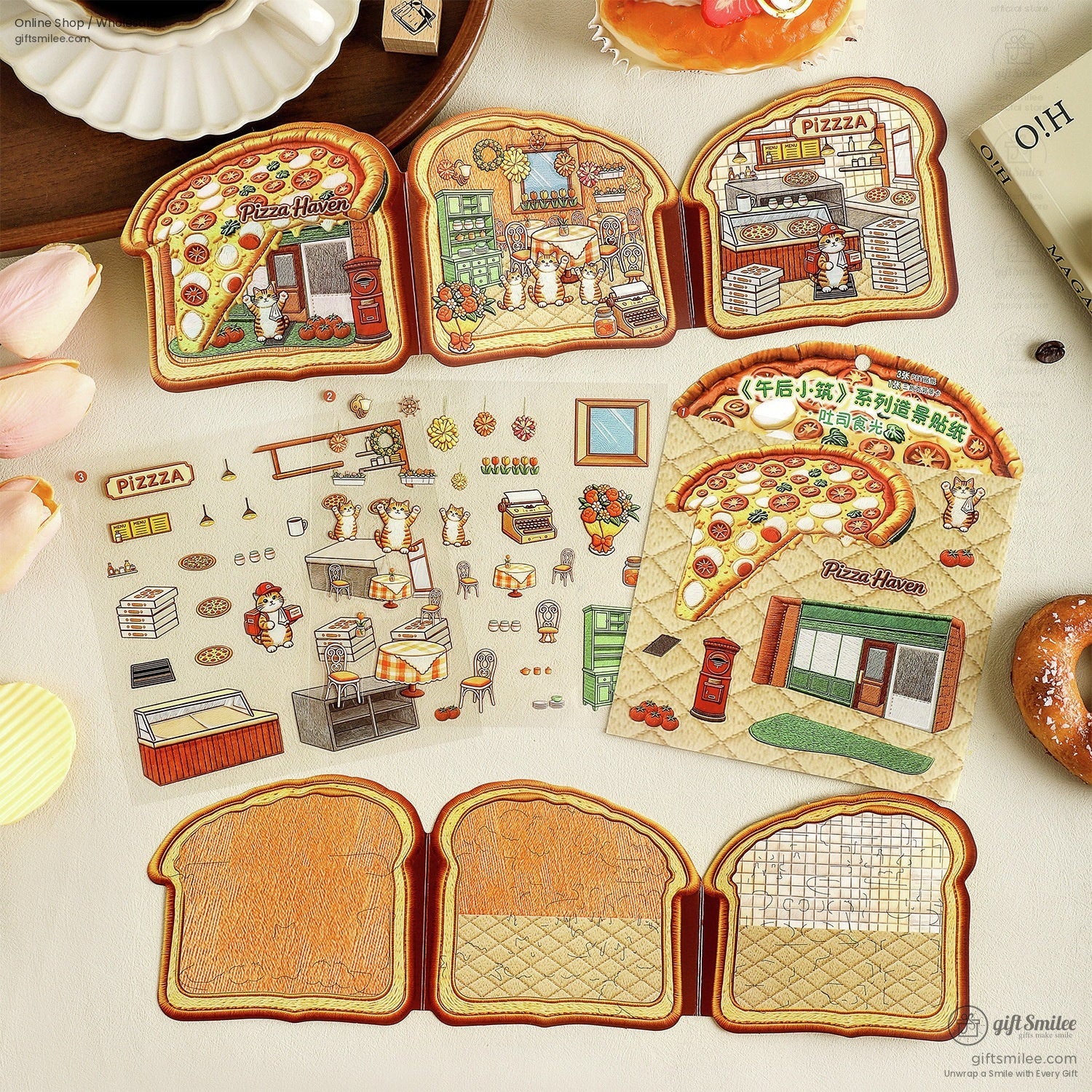 Textured Pet Fold-Out Mini Scene 3D Scene Stickers | KS-SA-4432