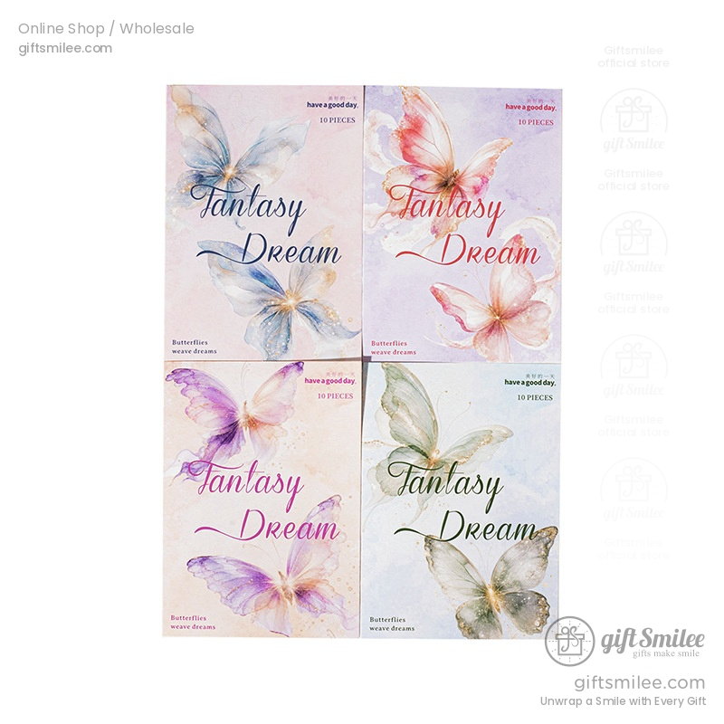 Large Transparent Pet Holographic Butterfly Sticker Pack | KS-SA-4434