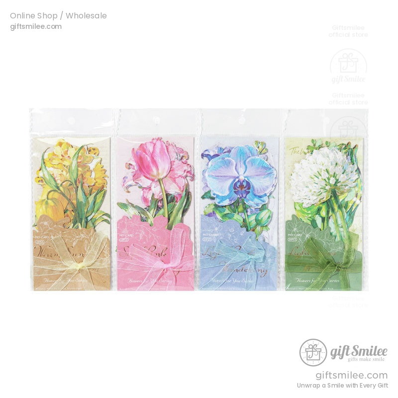 Writable Hard Card Floral Illustration 10Pcs Sticker Pack | KS-SA-4436