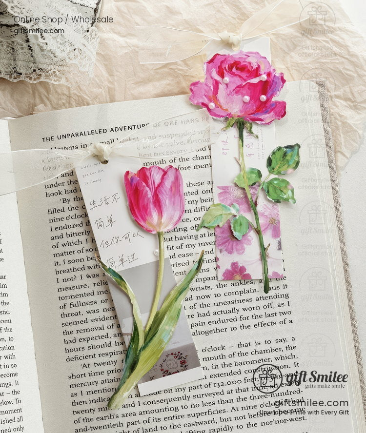 Writable Hard Card Floral Illustration 10Pcs Sticker Pack | KS-SA-4436