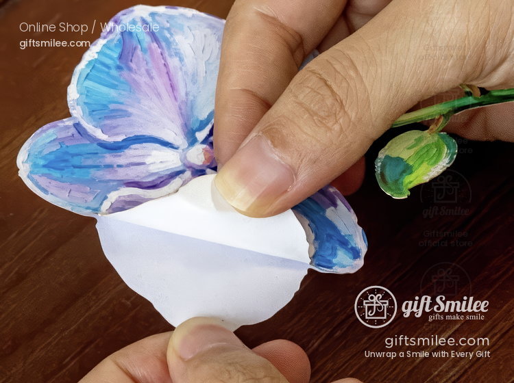 Writable Hard Card Floral Illustration 10Pcs Sticker Pack | KS-SA-4436
