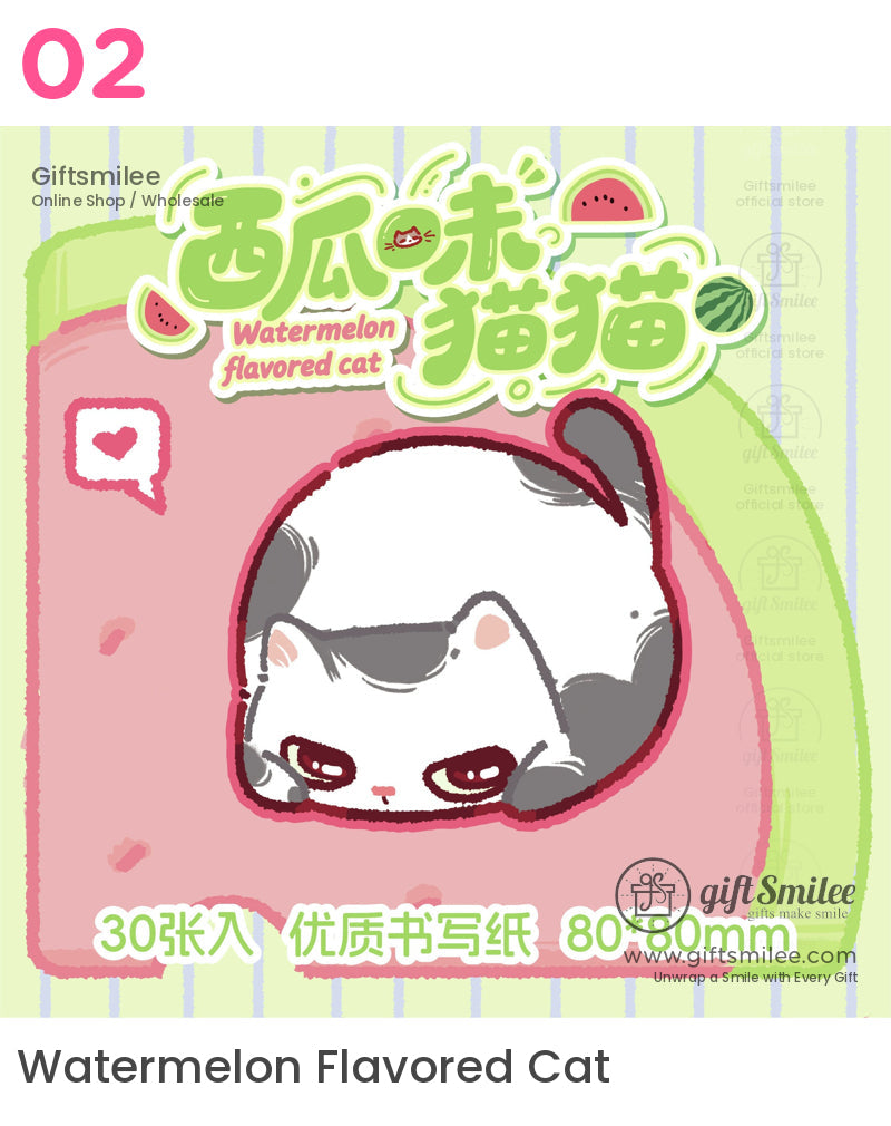 卡通貓三明治水果口味便利貼 | KS-SN-016