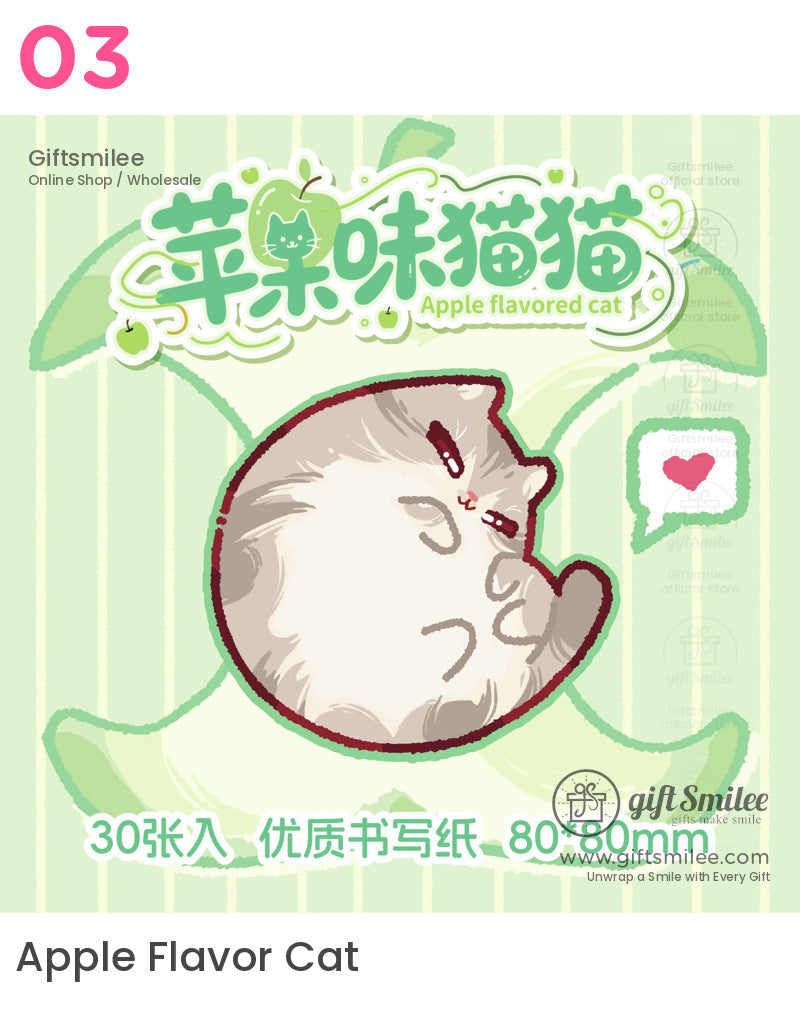 卡通貓三明治水果口味便利貼 | KS-SN-016