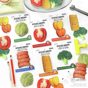Photoreal Food Print Repositionable Adhesive 30 Sheets Sticky Notes | KS-SN-041