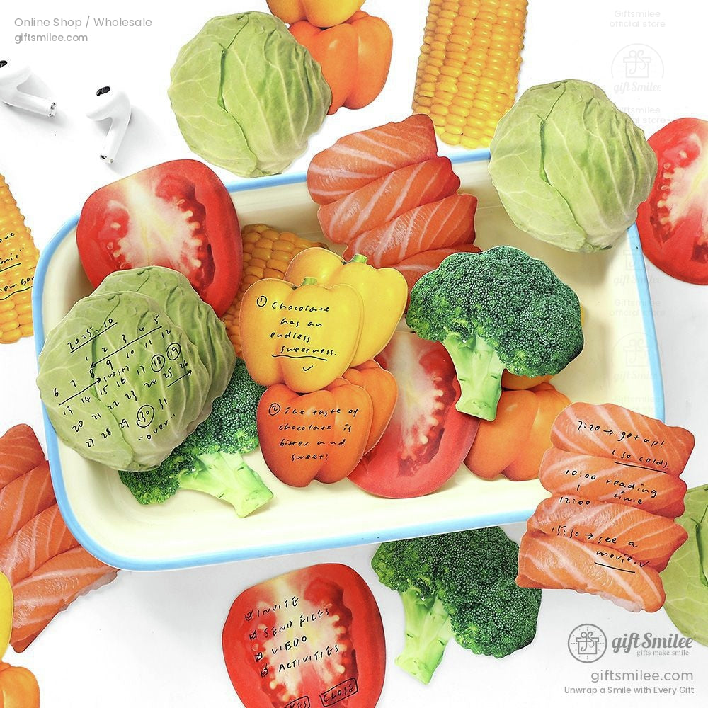 Photoreal Food Print Repositionable Adhesive 30 Sheets Sticky Notes | KS-SN-041
