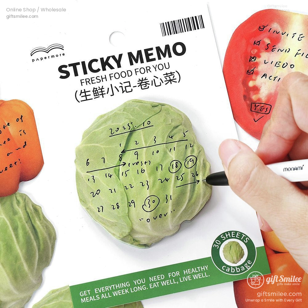 Photoreal Food Print Repositionable Adhesive 30 Sheets Sticky Notes | KS-SN-041