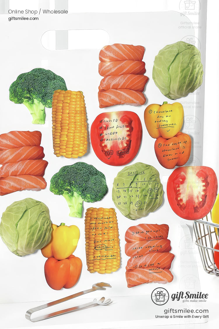 Photoreal Food Print Repositionable Adhesive 30 Sheets Sticky Notes | KS-SN-041