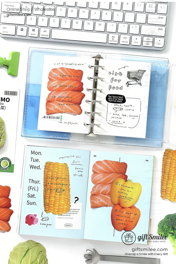 Photoreal Food Print Repositionable Adhesive 30 Sheets Sticky Notes | KS-SN-041