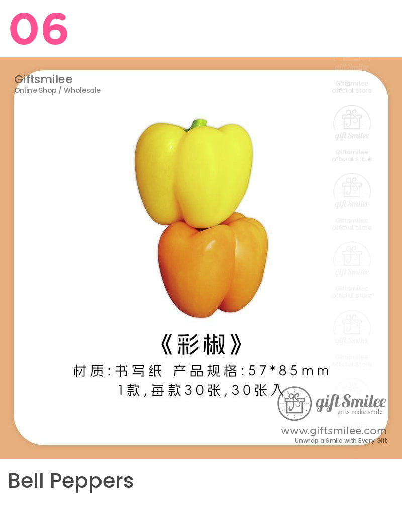 Photoreal Food Print Repositionable Adhesive 30 Sheets Sticky Notes | KS-SN-041