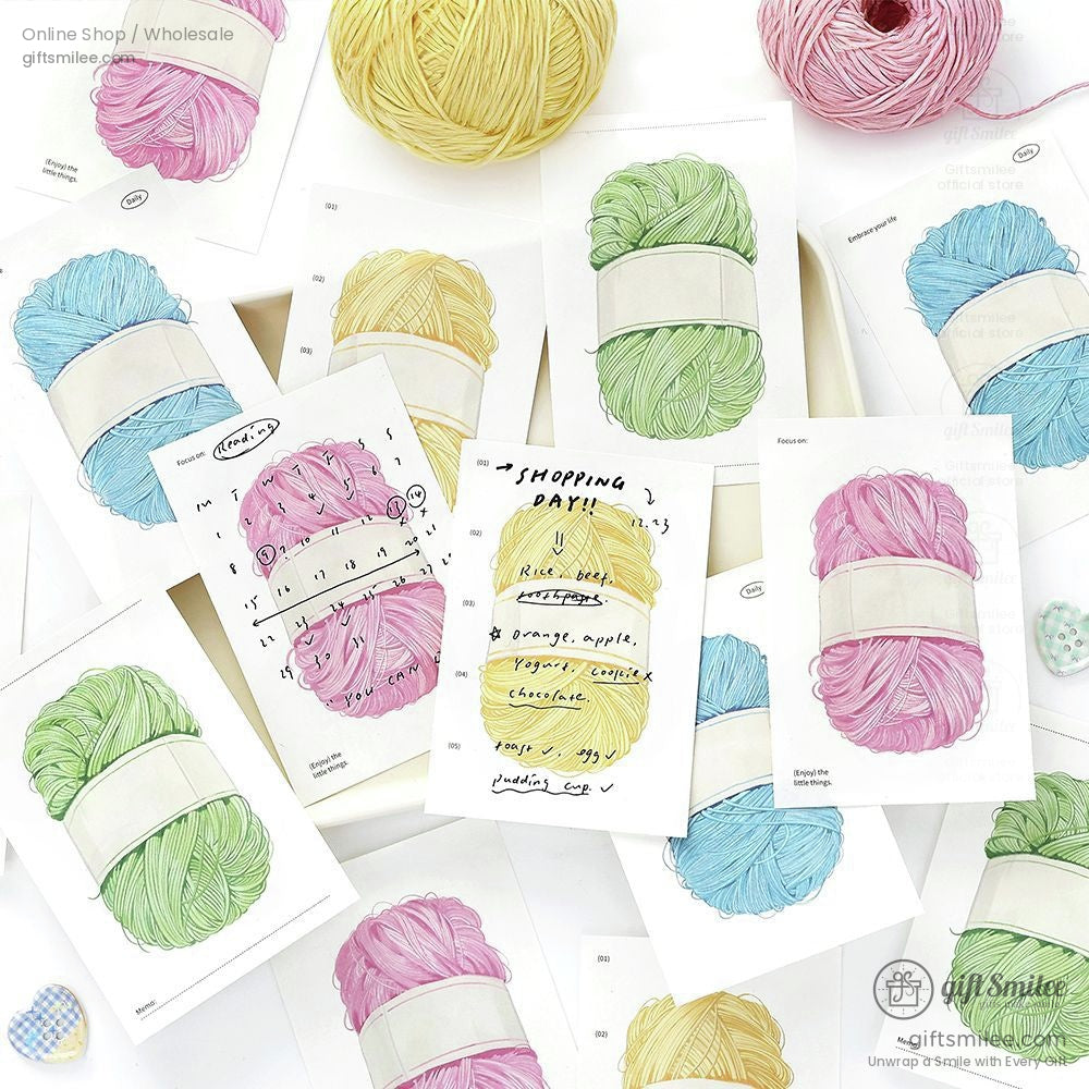 Matte Writable Yarn-Print 30-Sheet Sticky Notes | KS-SN-043