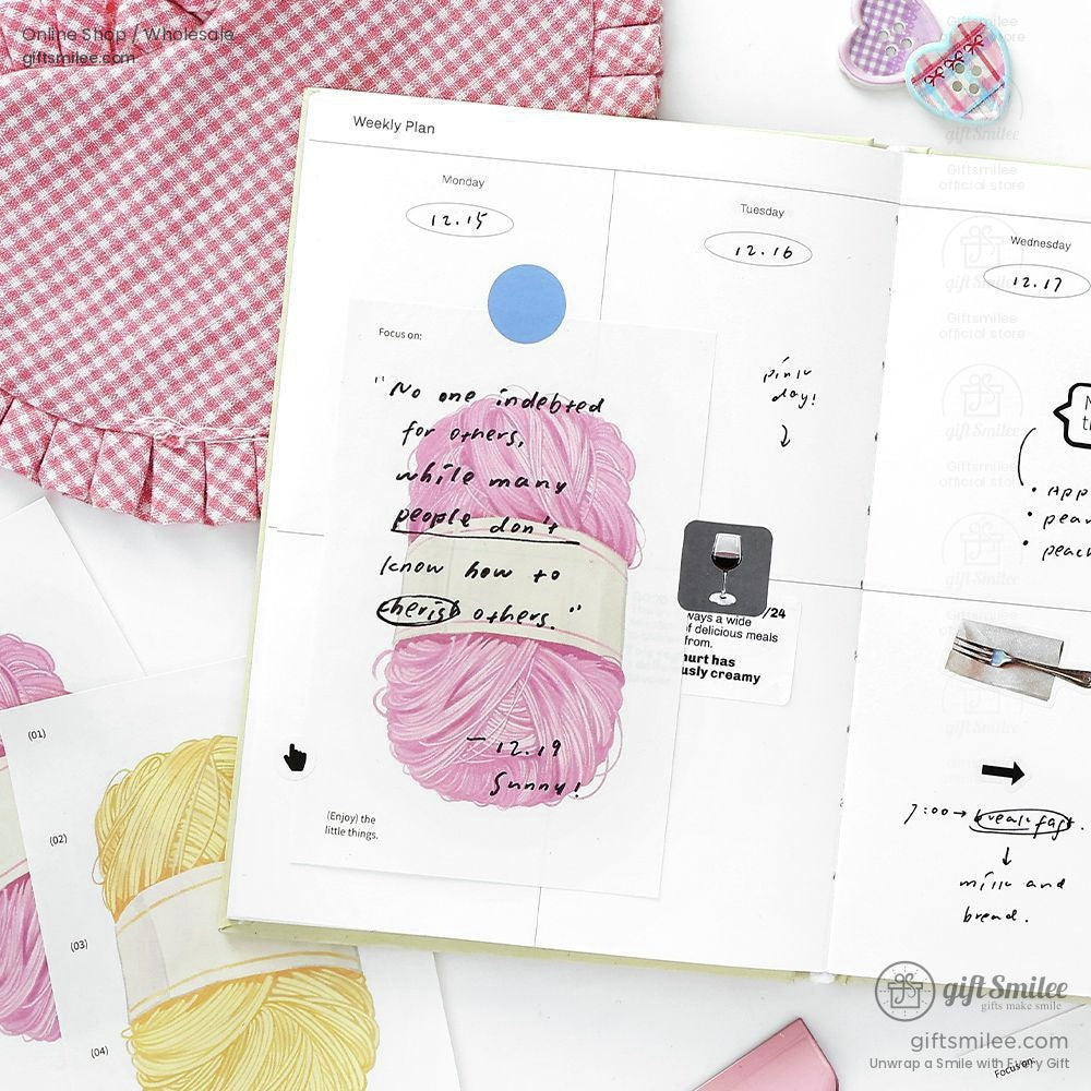 Matte Writable Yarn-Print 30-Sheet Sticky Notes | KS-SN-043