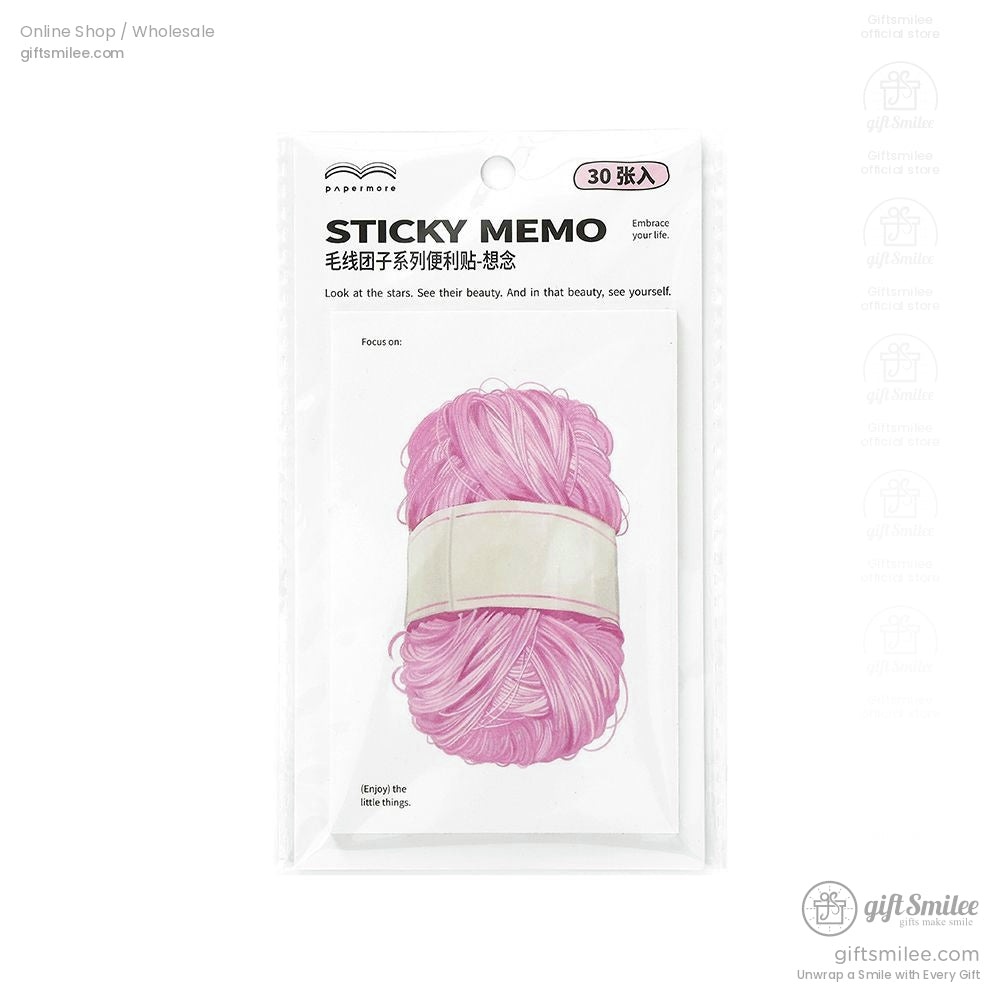 Matte Writable Yarn-Print 30-Sheet Sticky Notes | KS-SN-043