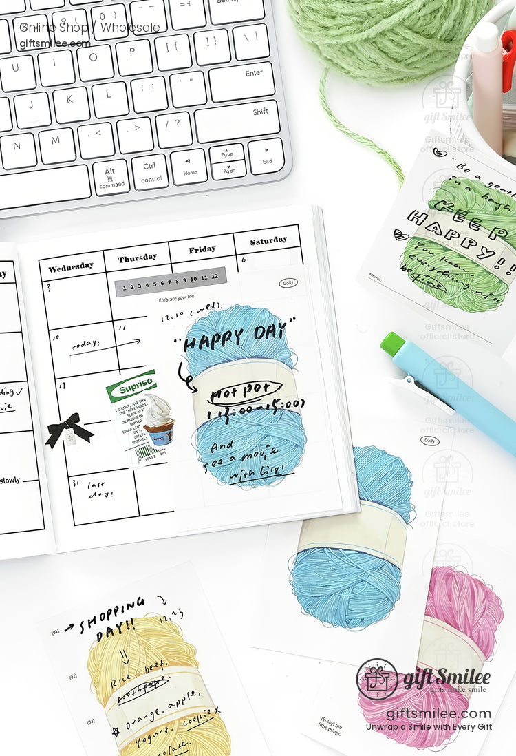 Matte Writable Yarn-Print 30-Sheet Sticky Notes | KS-SN-043