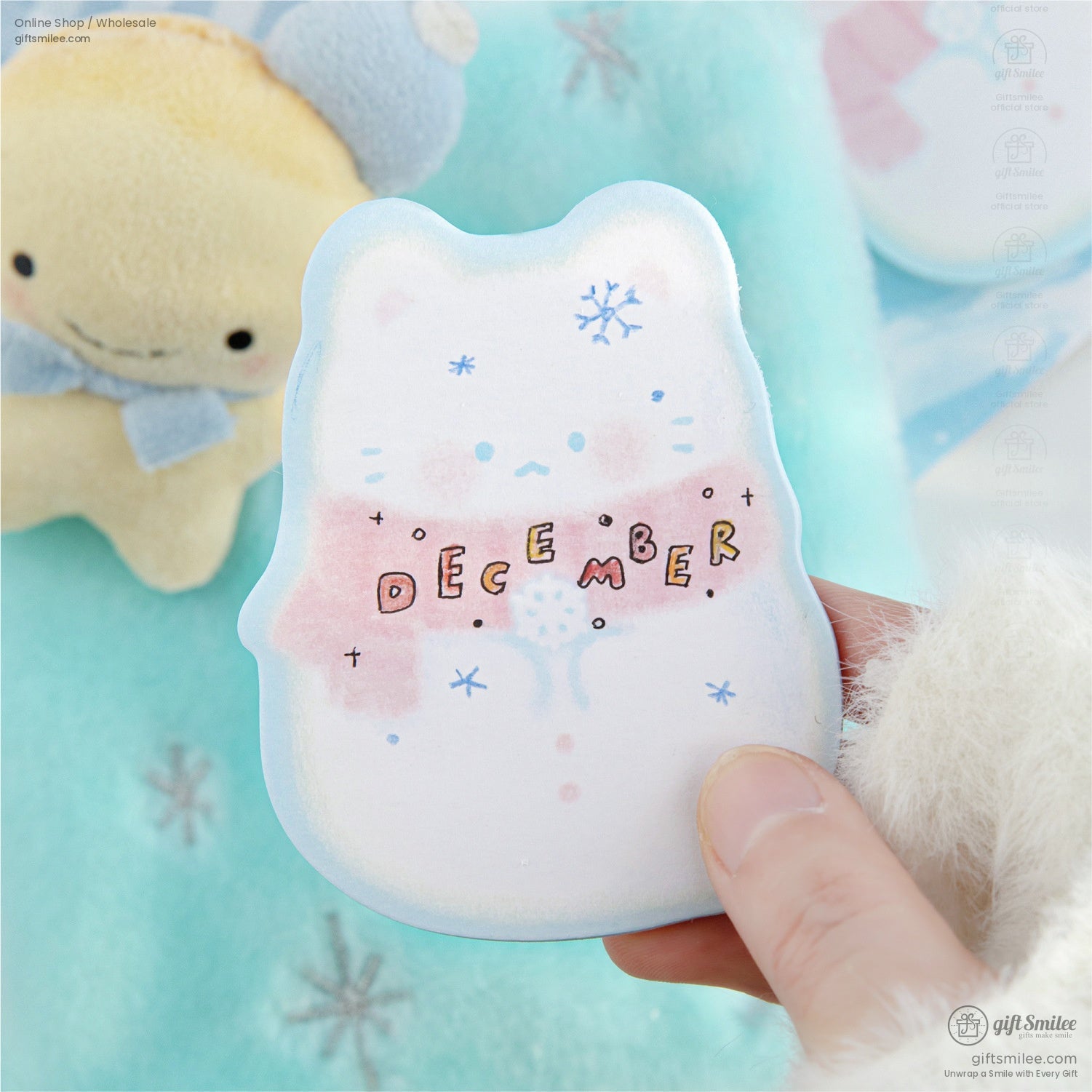 Pastel Die‑Cut Winter Characters Sticky Notes | KS-SN-044