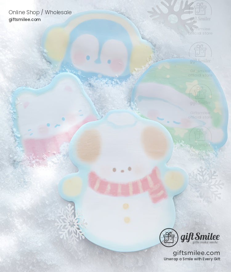 Pastel Die‑Cut Winter Characters Sticky Notes | KS-SN-044