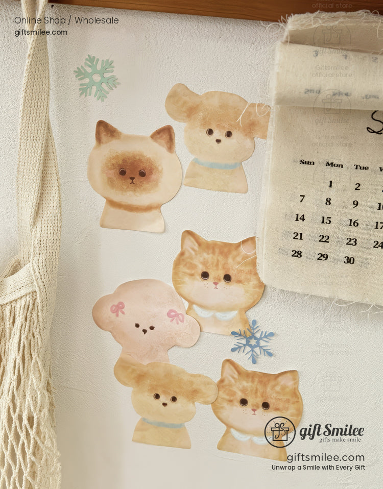 Die‑Cut Fuzzy Texture Animal Faces 30 Sheets Sticky Notes | KS-SN-045